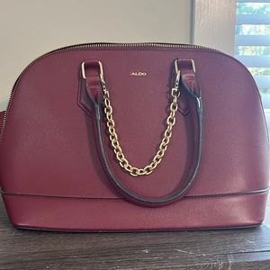 Aldo burgundy handbag